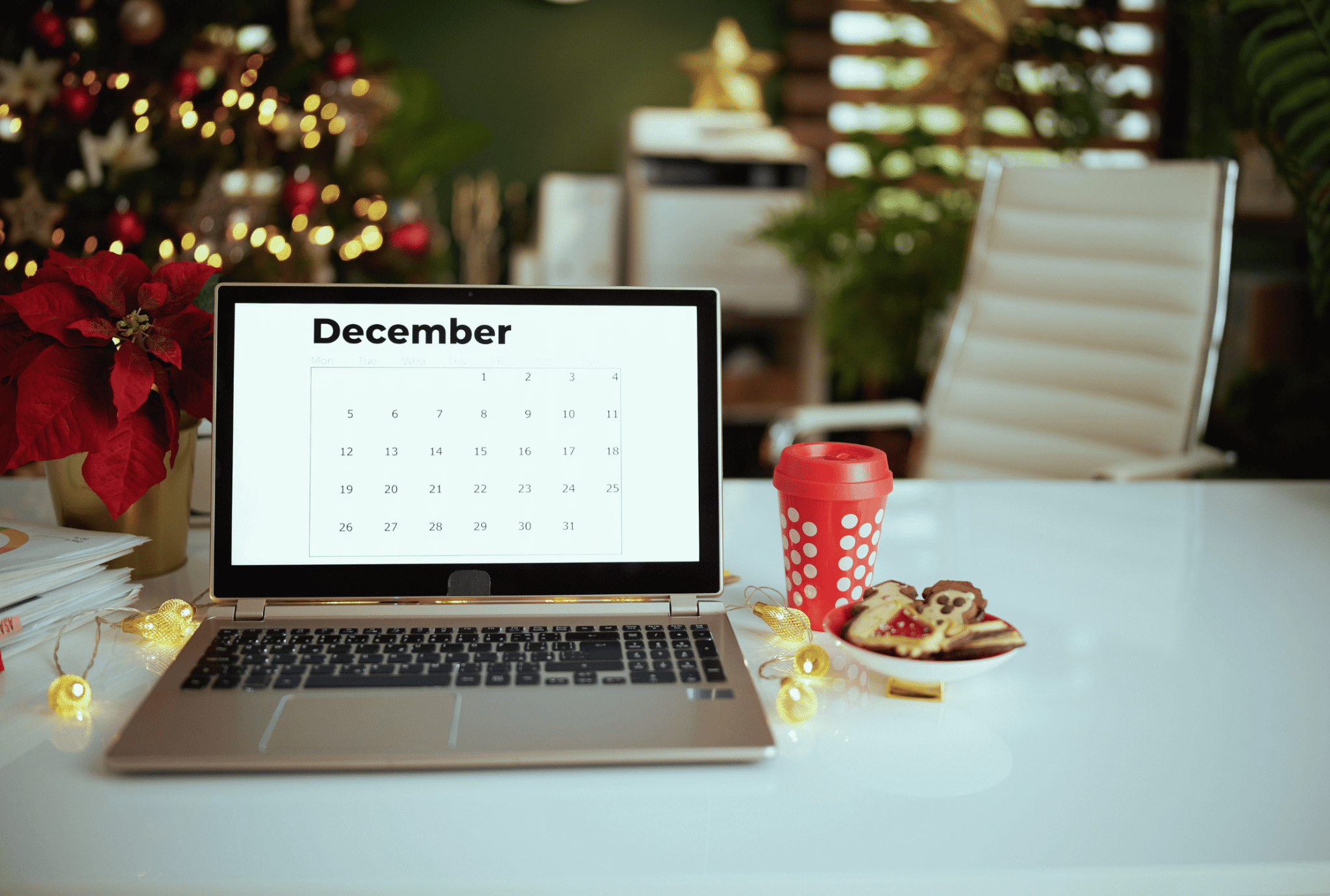 préparer bureau noel